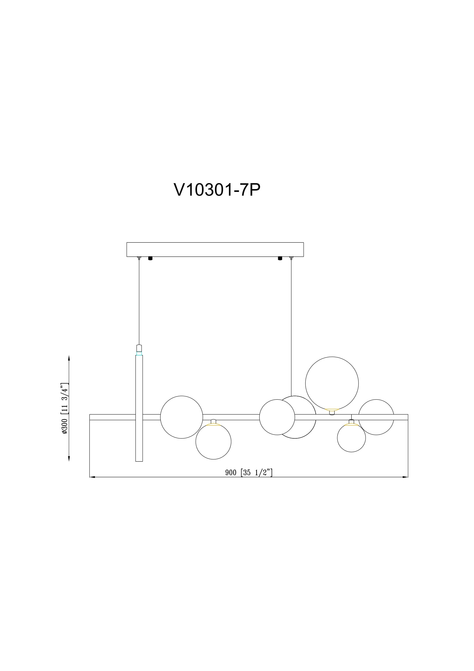Подвесная люстра Dakisa Moderli V10301-7P в Москве