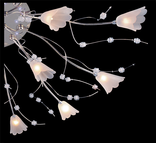 Потолочная люстра Eurosvet 4829/19 хром/синий+красный+фиолетовый