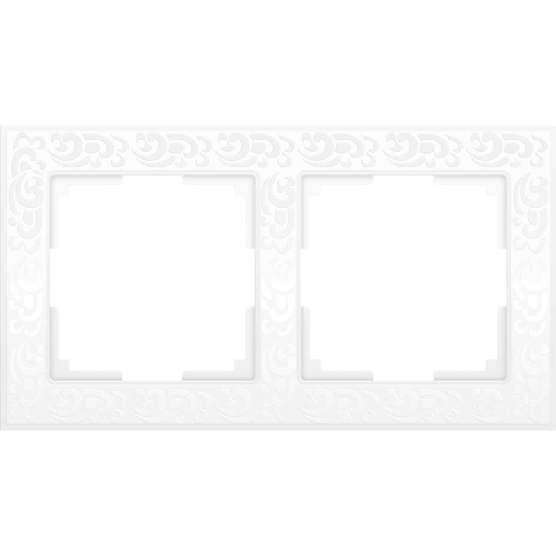 Рамка Werkel Flock на 2 поста белая WL05-Frame-02-white 4690389046711