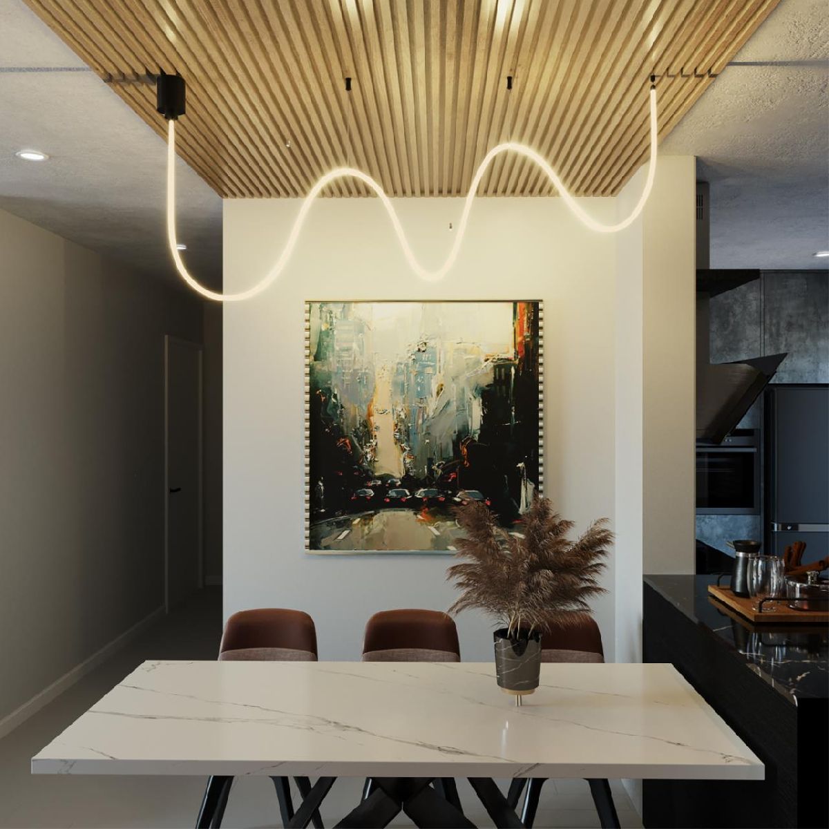 Светодиодный гибкий неон Novotech Ramo 170-265В 25Вт 3000K 2м IP20 359130