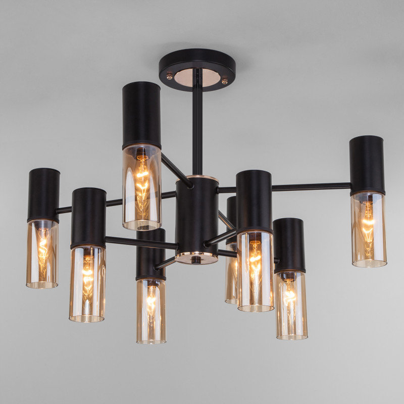 Люстра на штанге Eurosvet Tesoro 70125/8 черный Smart a053246