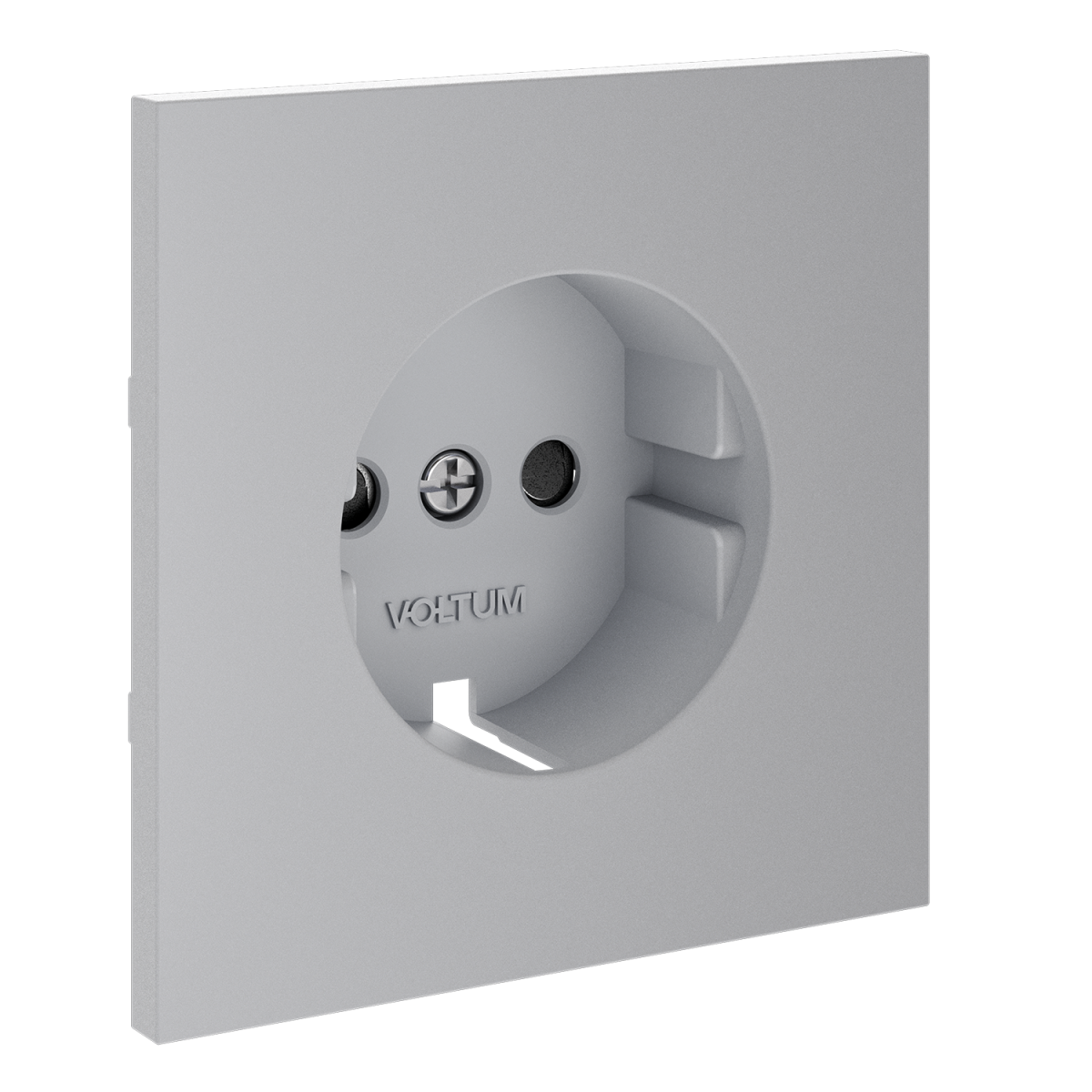 Накладка для розетки с заземлением и защитными шторками Voltum S70 (серый) VLS000716