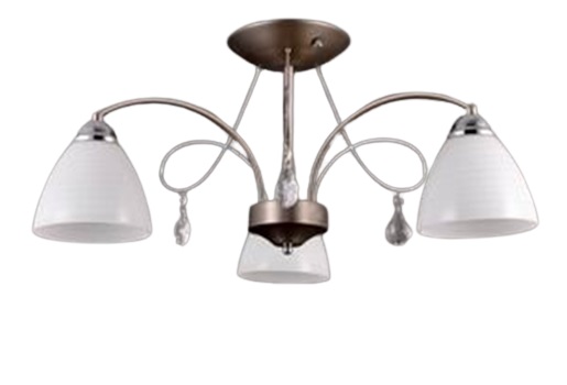 Люстра на штанге Elvan LU-38381/3-E14-Si+Wh