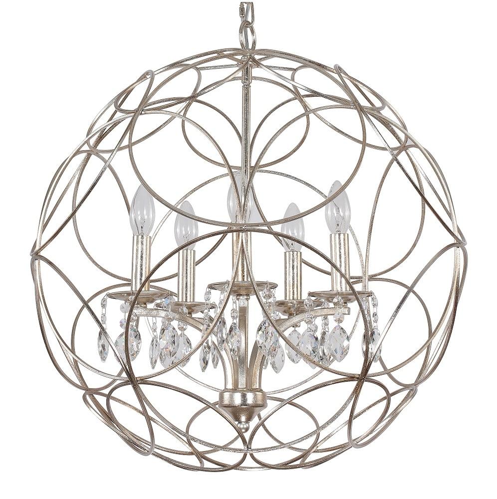 Подвесная люстра Crystal Lux Aria SP5 Silver