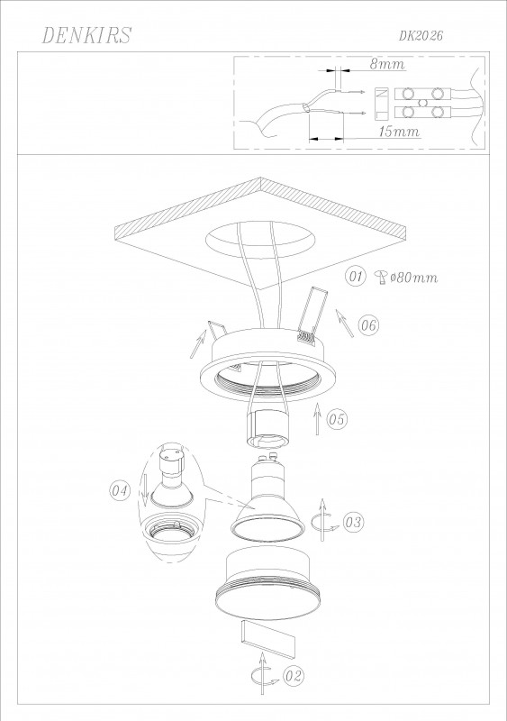 Встраиваемый светильник Denkirs DK2026-CO