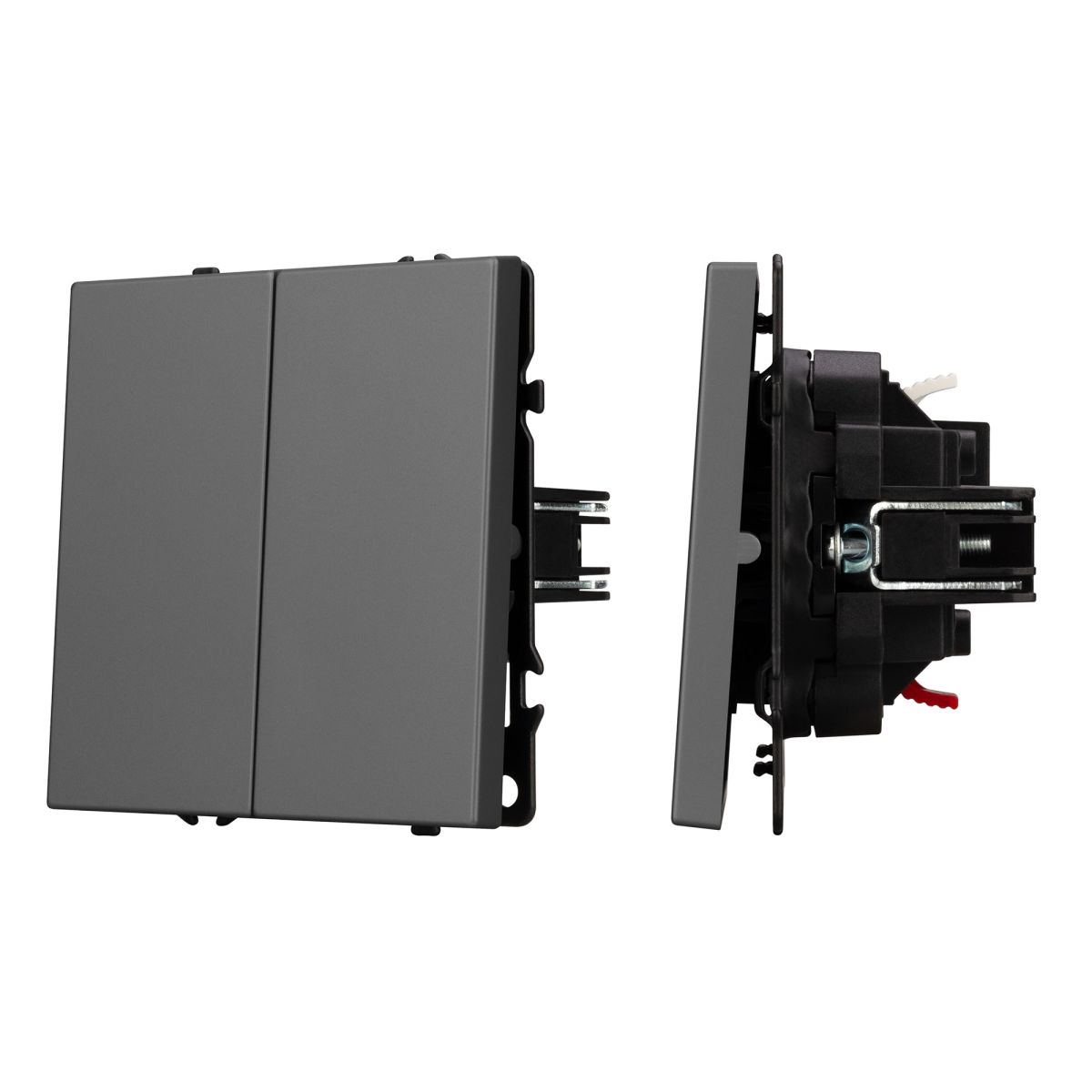 Выключатель 2 кл софт-тач серый базальт Arlight SWT-MK02-SFPL-GR (250V, 10A) 054254(1)