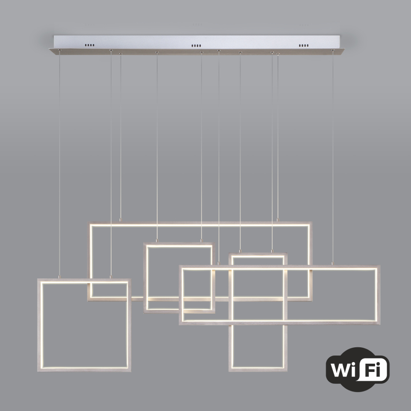 Подвесная светодиодная люстра Eurosvet Smart Direct 90278/5 сатин-никель