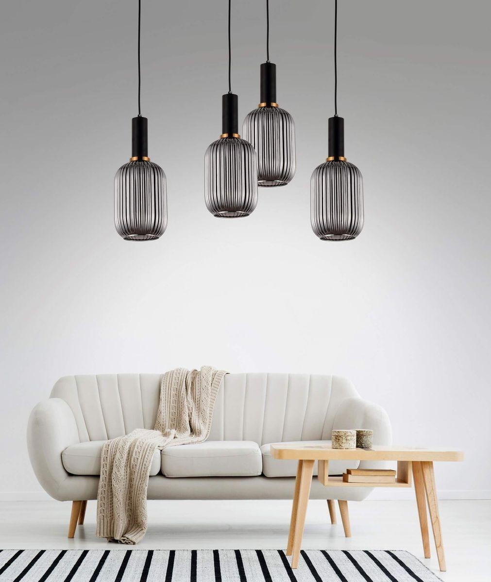 Подвесной светильник ретро Lumina Deco Rico LDP 1218 GY+BK