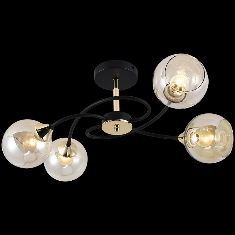 Люстра на штанге Reluce 01356-0.3-04B BK+FGD