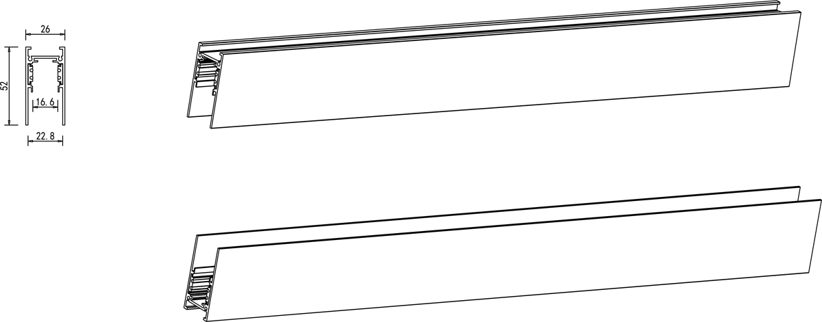 Шинопопровод Donolux Space Track System DLT2500CB