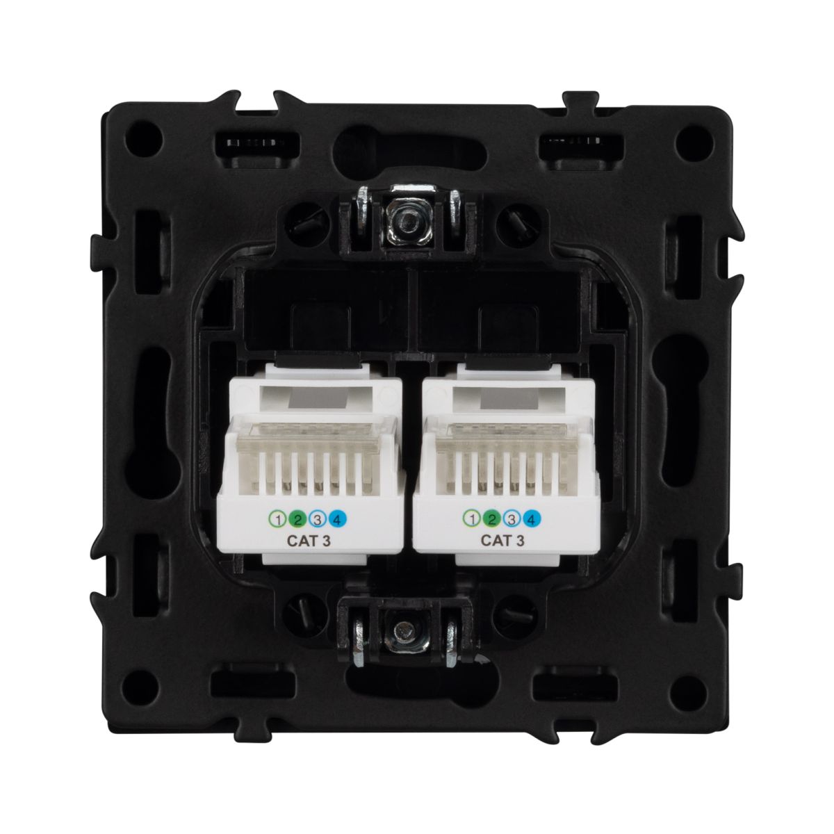 Механизм сдвоенной телефонной розетки Arlight SCT-NOBE-MTL2-SFPL-GR (RJ-11, 4C) (Серый базальт) 054311