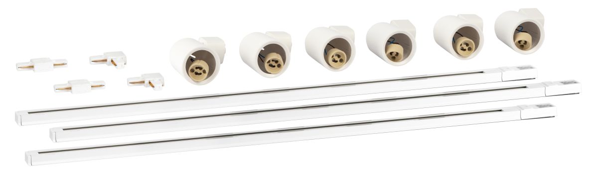 Трековый однофазный светильник (6 шт.) Эра TR41-SET-6-1 WH Б0070008