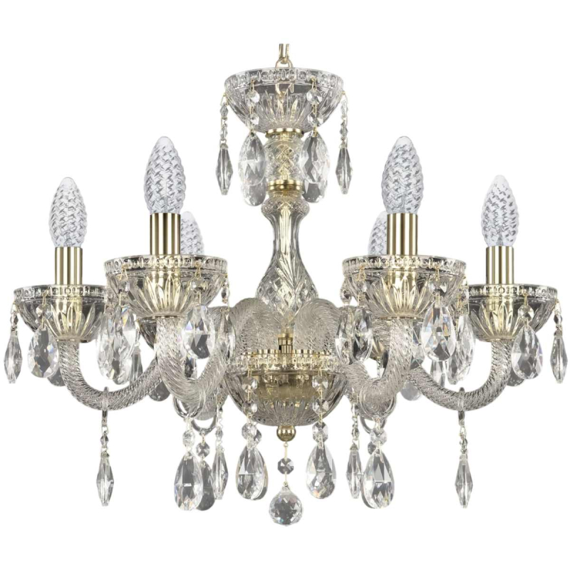 Подвесная люстра Bohemia Ivele Crystal 5417/6/165 G Clear/M-1G