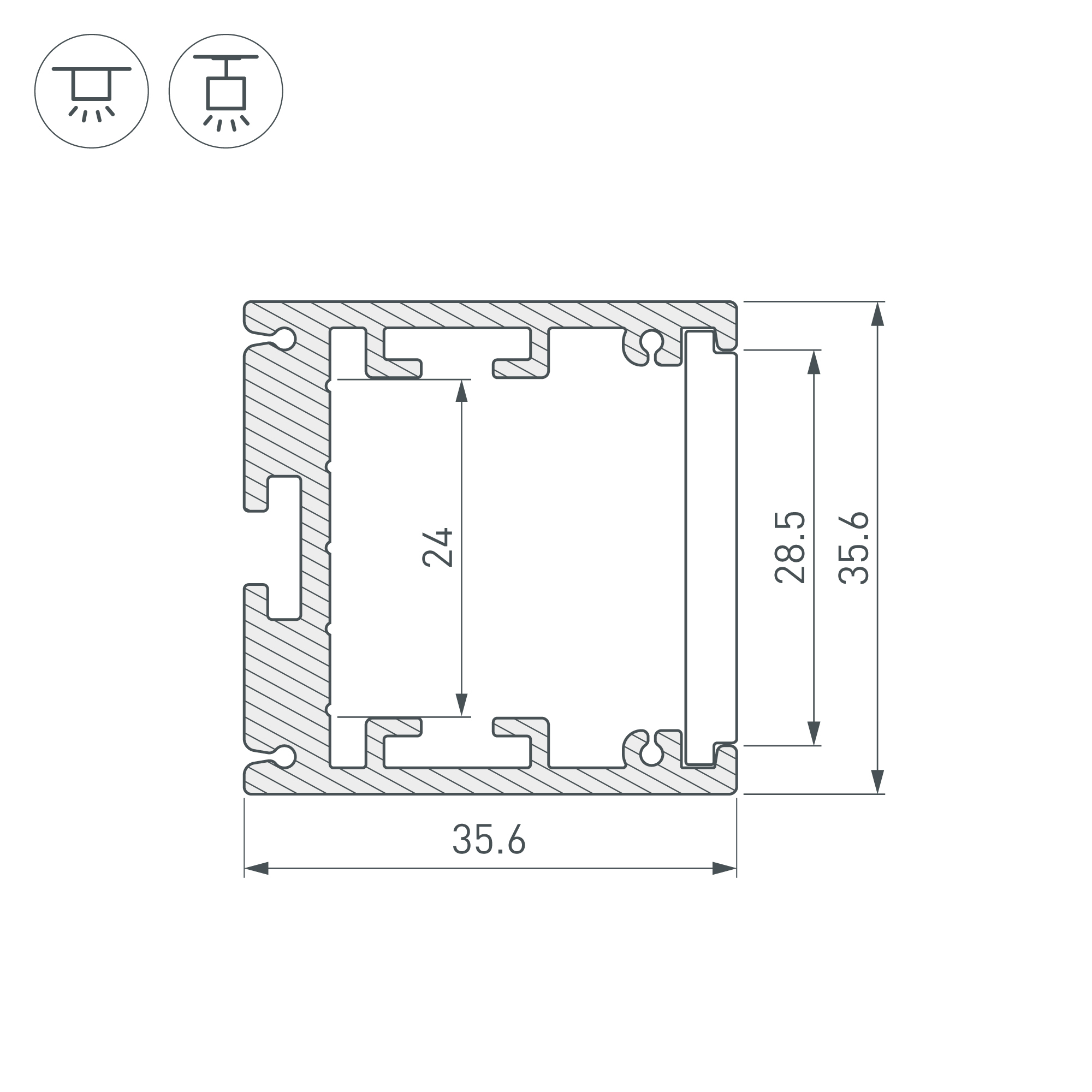 Алюминиевый профиль Arlight SL-ARC-3535-D320-W90 BLACK (260мм, дуга 1 из 4) 032678