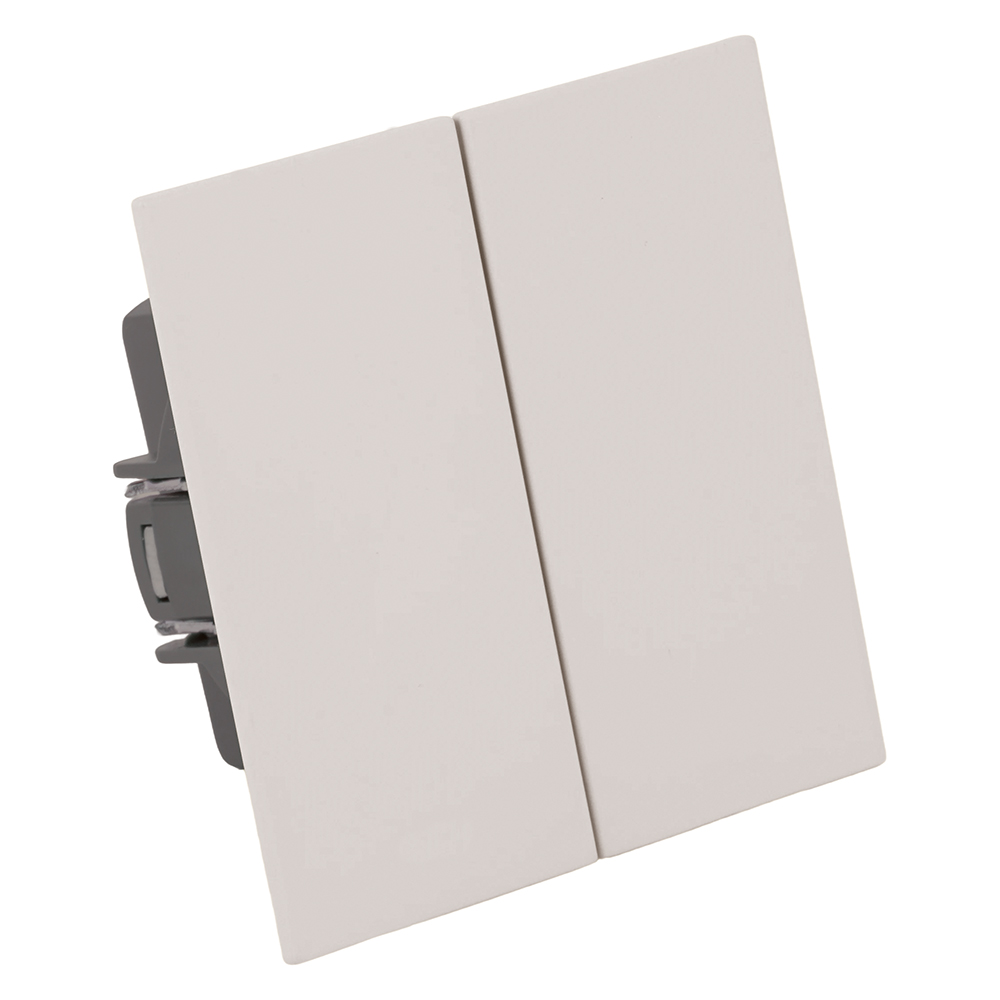 Выключатель 2-клавишный (механизм) Stekker Мия 250В 10А RSW10-3104-08 пудровый жемчуг 50473