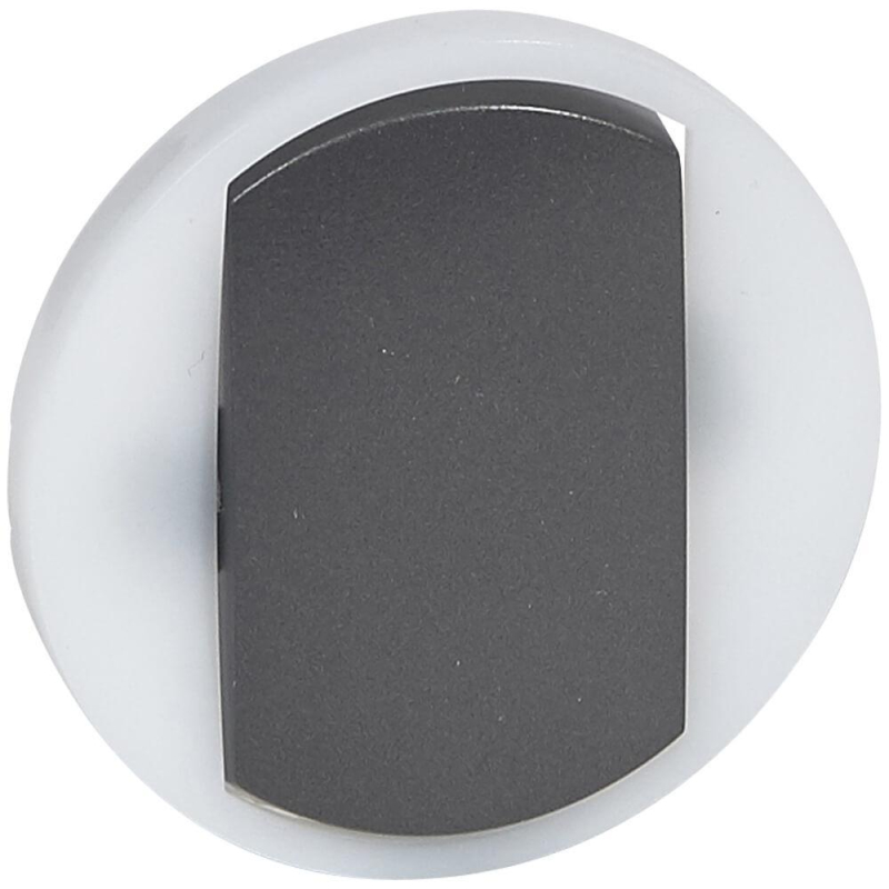 Лицевая панель Legrand Celiane выключателя одноклавишного с контурной подсветкой графит 065204