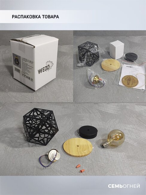 Потолочный светильник лофт Wedo Light Aland WD3572/1C-BK