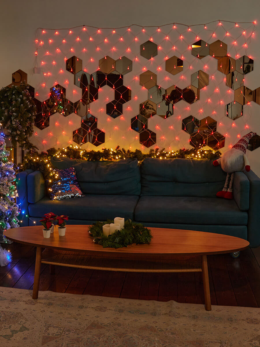 Светодиодная гирлянда (07940) Uniel занавес 220V красный ULD-N2520-240/DTA RED IP20