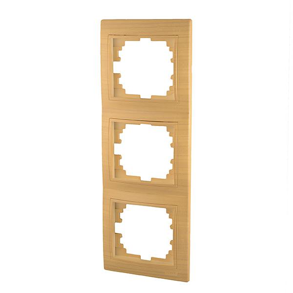 Рамка 3-местная вертикальная Lezard Mira 701-4700-153