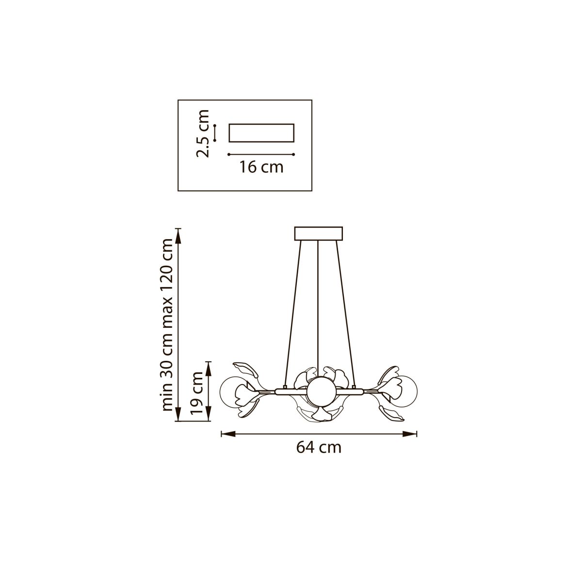 Подвесная люстра Lightstar Ceramo BW 799067