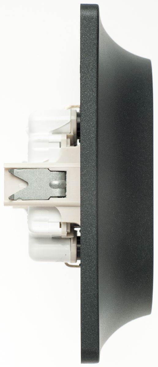 Розетка 2-ая с/з, 16А (в сборе) Systeme Electric Glossa Антрацит GSL000724