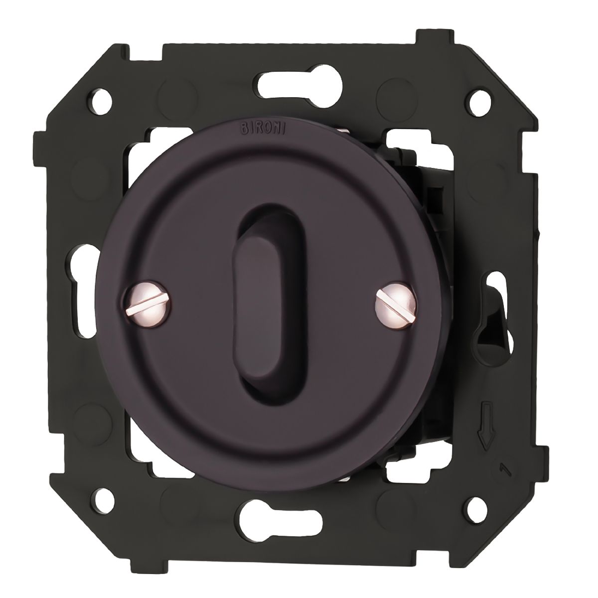 Выключатель одноклавишный Bironi Шедель Бриз B3-220-22M