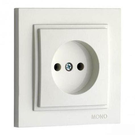 Розетка без земли Mono Electric Despina 16А 250В слоновая кость 102-010022-116