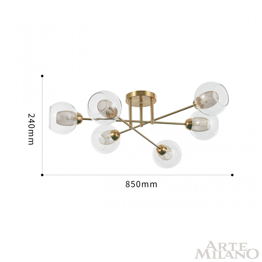 Потолочная люстра Arte Milano Neapolis 272880/6 GD