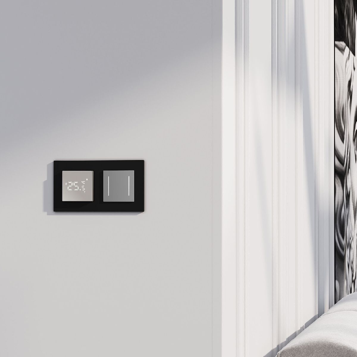 Умный сенсорный выключатель двухклавишный Werkel 4690389197956 W4523006 a064144