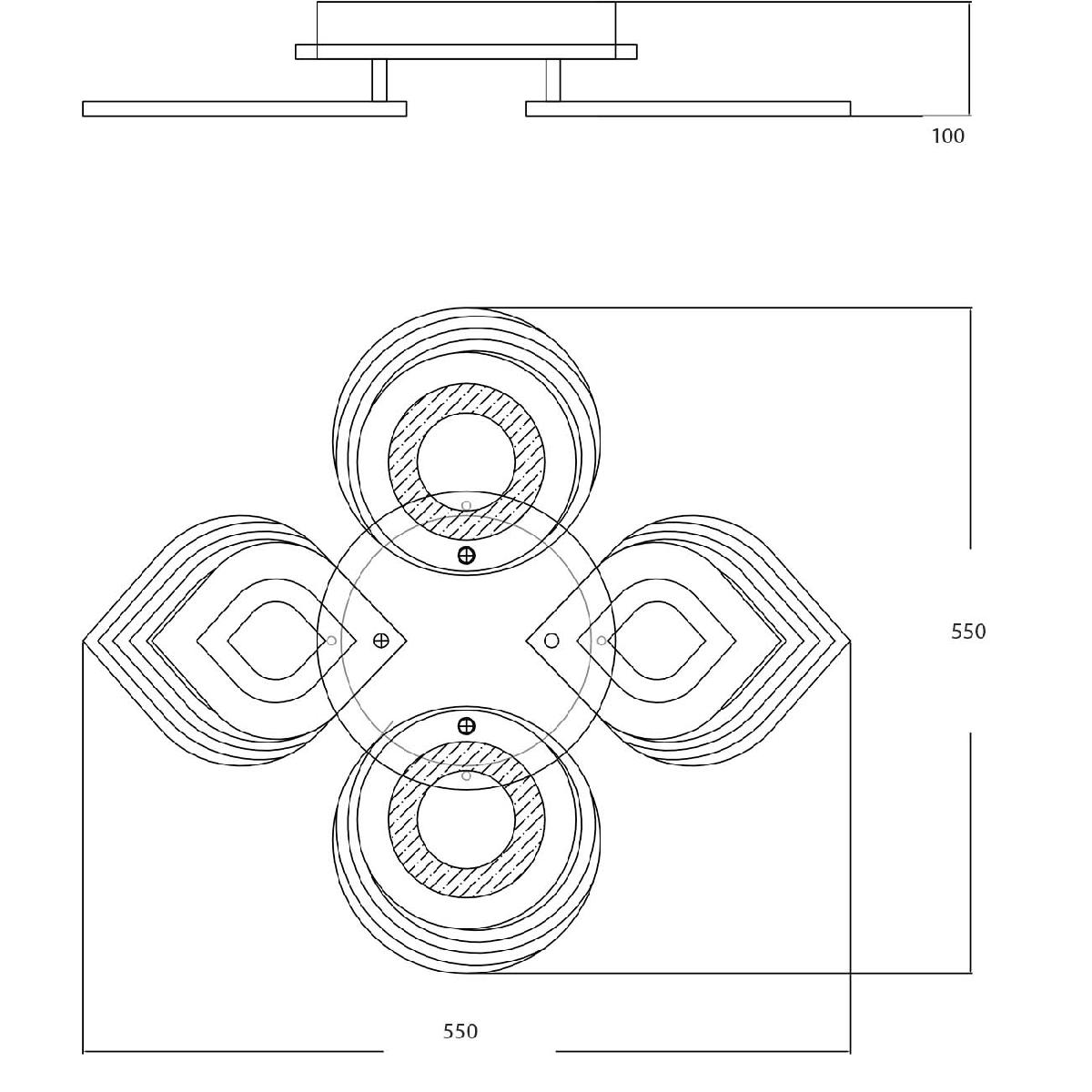 Потолочная светодиодная люстра Escada Ivy 10254/4LED