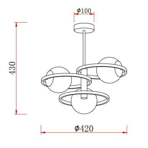 Подвесная люстра Rivoli Ariadna 4074-303 Б0047335