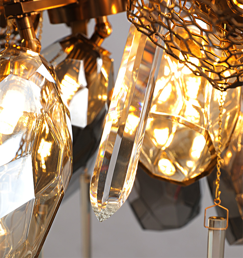 Подвесная люстра Delight Collection Britannica 8898P/BS gold/smoky