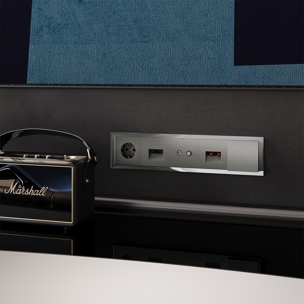 Рамка на 5 постов Voltum S70 VLS110506 (титан, стекло)