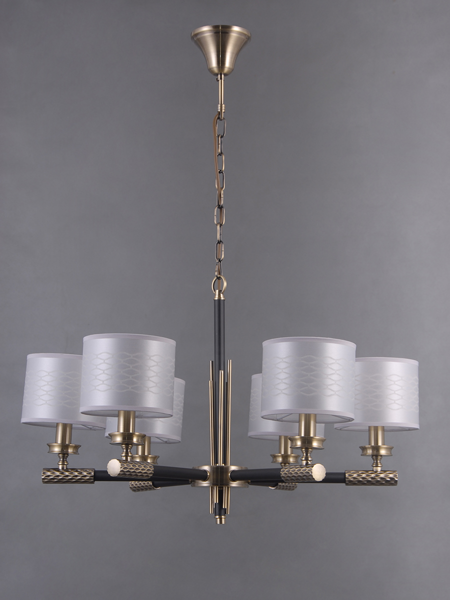 Подвесная люстра Elvan LU-39320/6-E14-BrBlWh