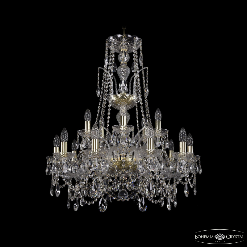 Подвесная люстра Bohemia Ivele Crystal 1411/10+5/240/XL-86 G