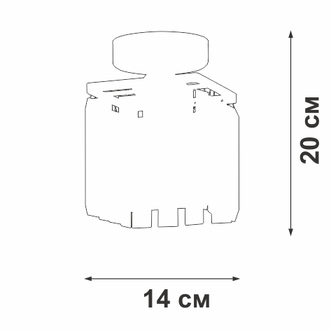 Потолочный светильник Vitaluce V5360-1/1PL
