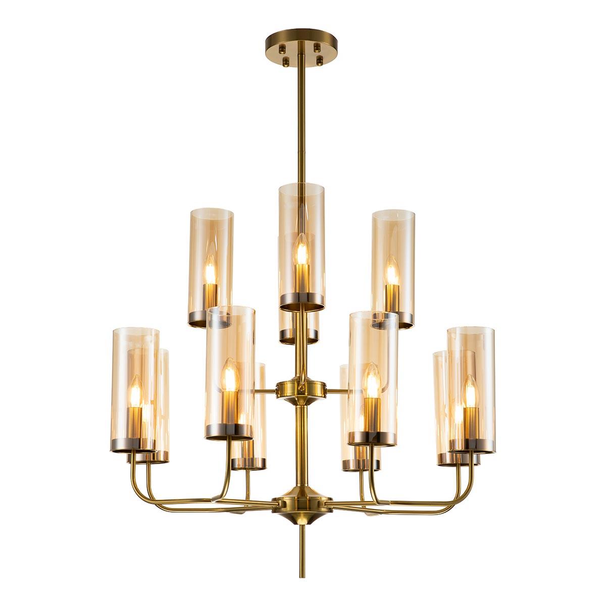 Люстра на штанге Indigo Balletto 13014/12R Brass V000254