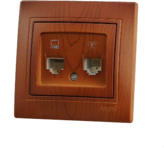 Розетка компьютер+телефон Lezard Mira 701-0801-143