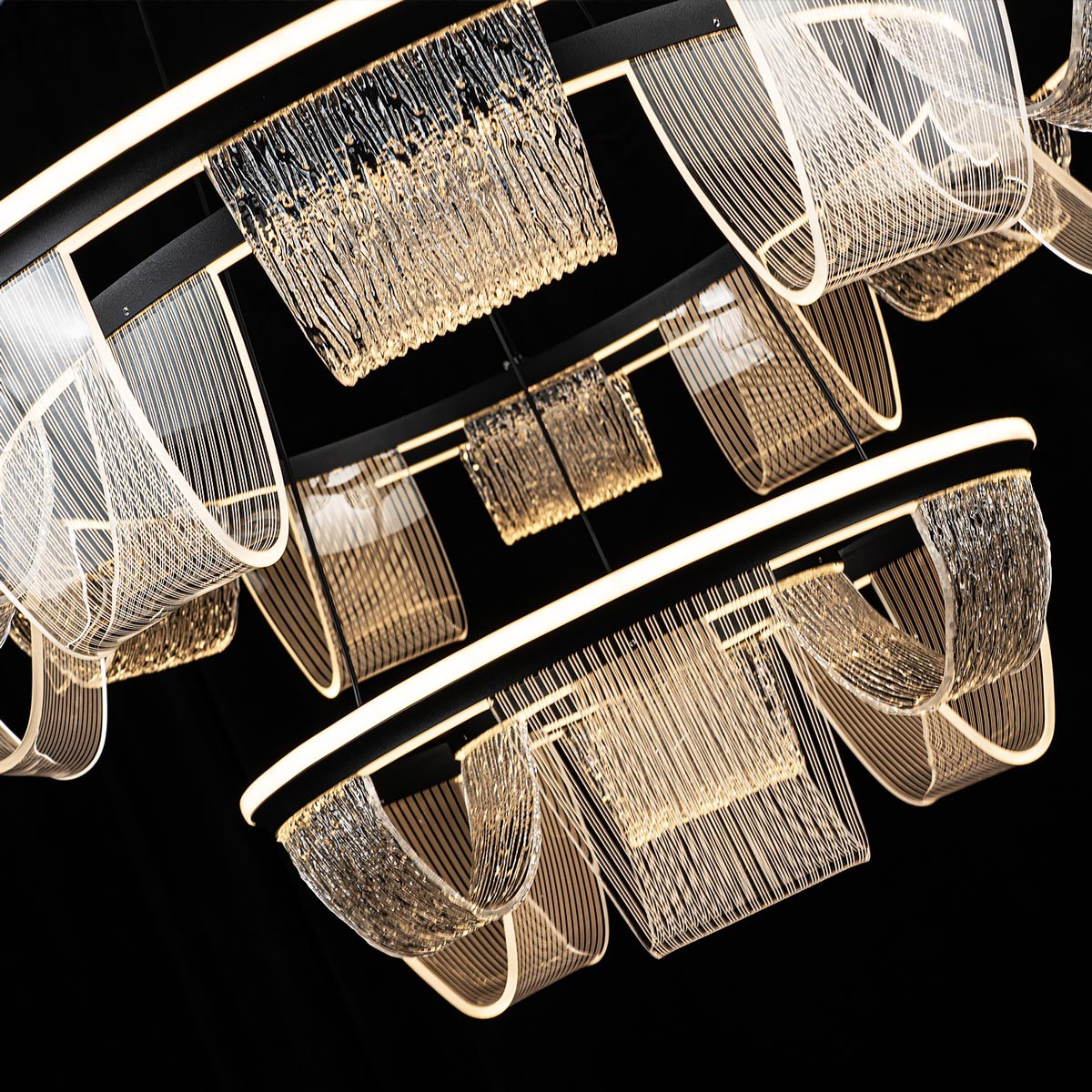 Подвесная люстра LED4U L7706-800-460 BK