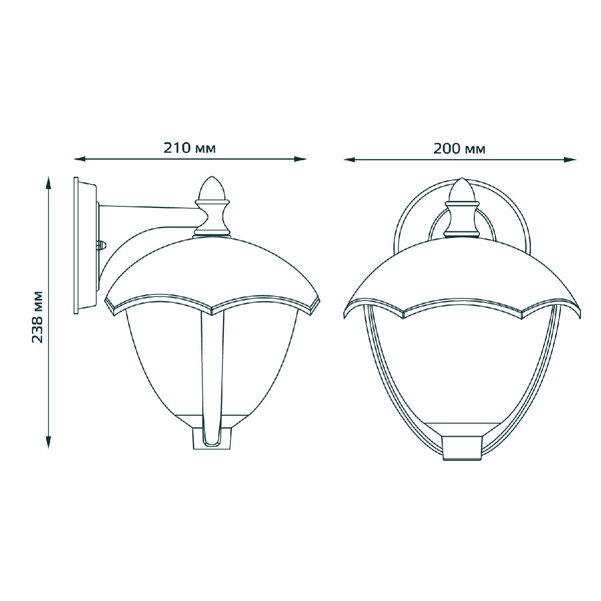Уличный настенный светильник Gauss Aura GD028