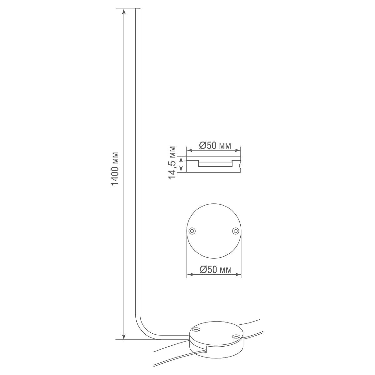 Подвод питания Donolux Sling System Power Connector Sling B