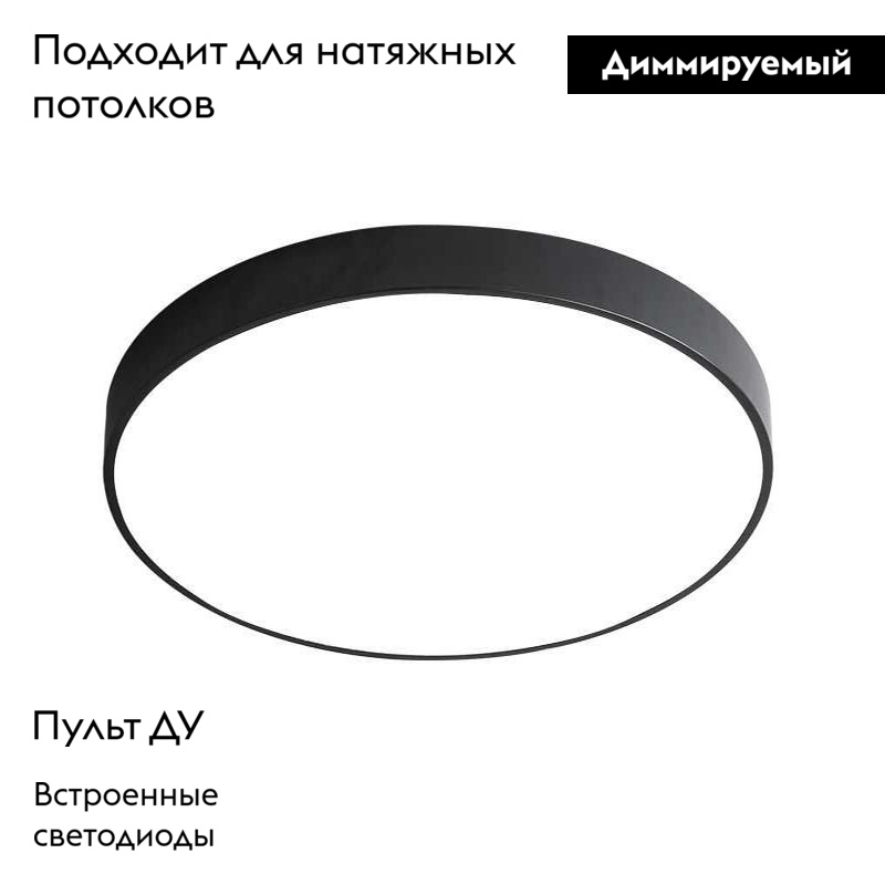Потолочный светодиодный светильник Arte Lamp Arena A2661PL-1BK