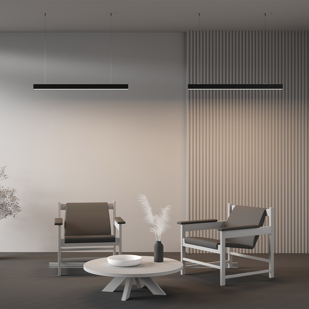 Линейный подвесной светильник Maytoni Technical 4000K 50x50 (Черный, 1 м) LL312028