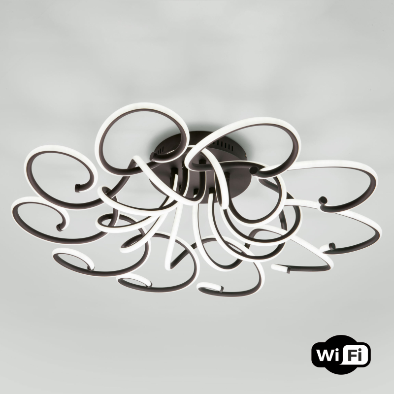 Потолочная люстра Eurosvet Rosca 90236/10 чёрный кофе Smart