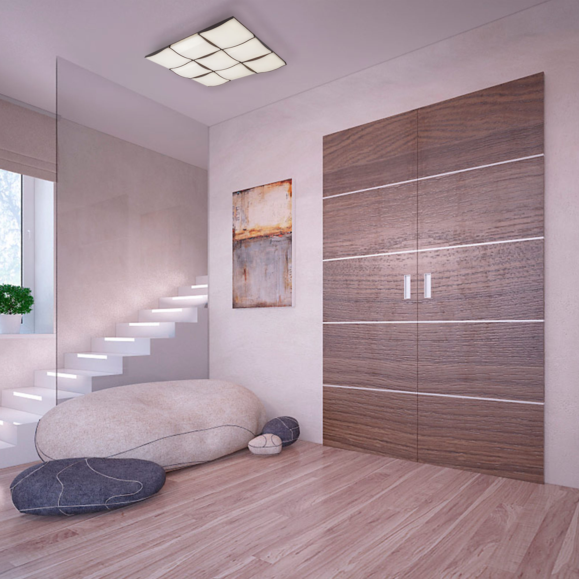 Потолочный светодиодный светильник Eurosvet Relief 90031/9 кофе