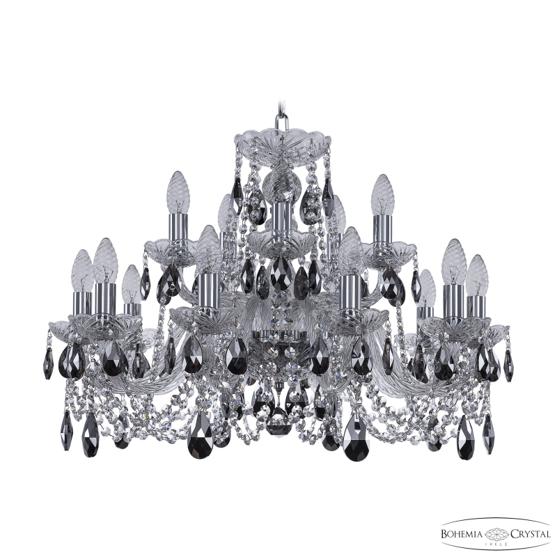 Подвесная люстра Bohemia Ivele Crystal 1402/10+5/240 Ni K781
