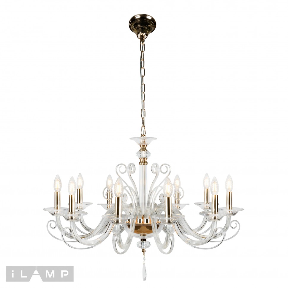 Подвесная люстра iLamp King P9372-10 GD