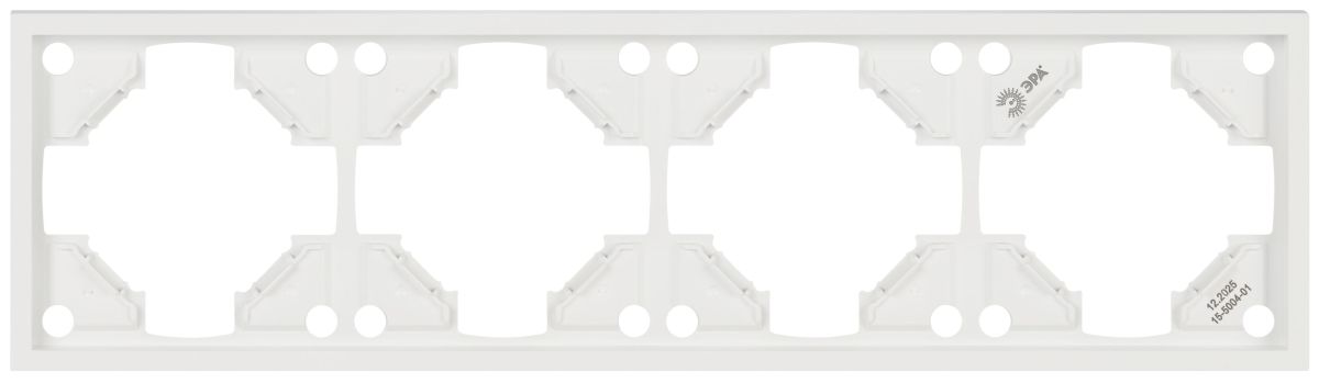 Рамка для розеток и выключателей ЭРА Galaxy 15-5004-01 на 4 поста белый Б0070864