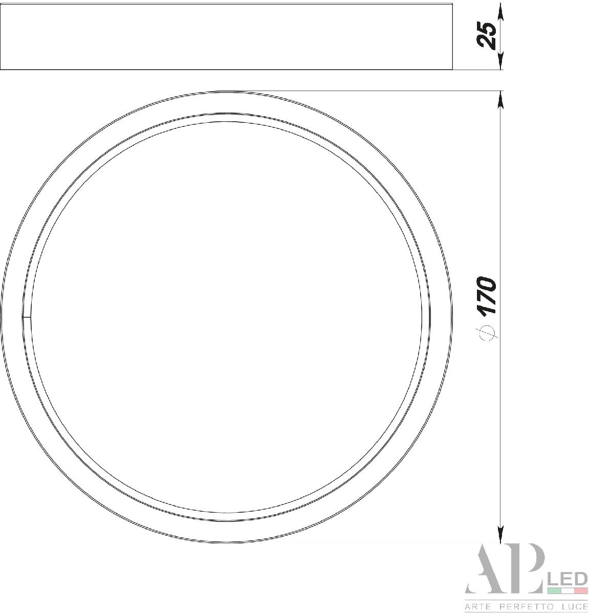 Накладной светильник Arte Perfetto Luce Ingrid 3322.LDY1604M/12W/4K