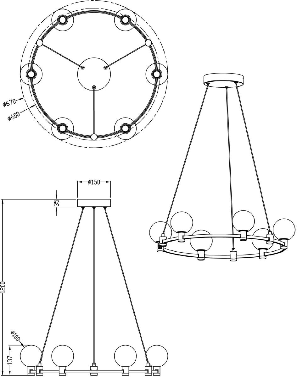 Подвесная люстра Freya Urban FR4005PL-06G